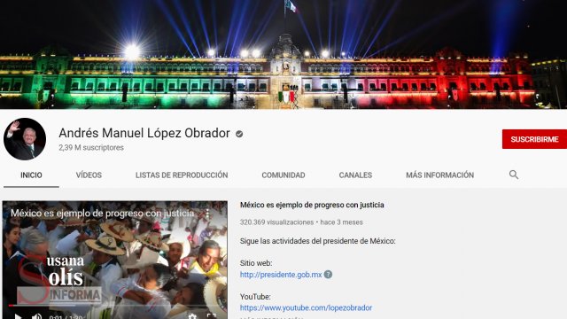Susana Solis Informa AMLO podría ganar millones como 'youtuber'