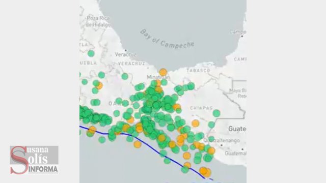 Susana Solis Informa CUATRO sismos con epicentro en Pichucalco