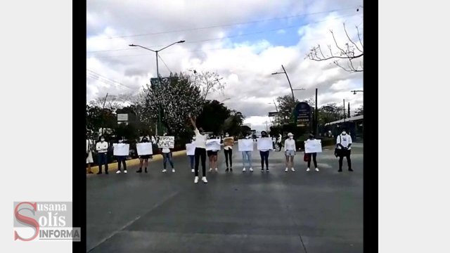 Susana Solis Informa REALIZAN estudiantes cadena humana en la UNACH; piden atiendan demandas