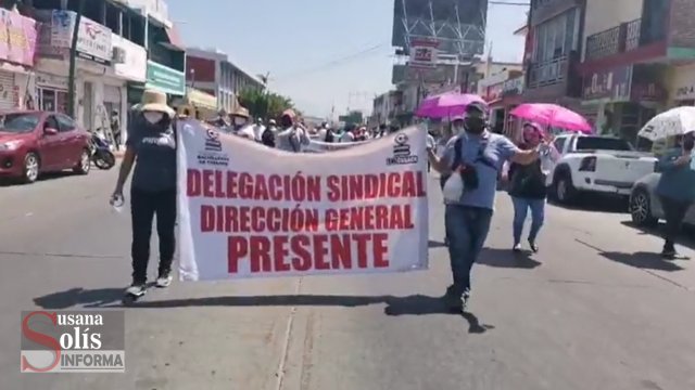 Susana Solis Informa MARCHAN trabajadores de SUICOBACH en Tuxtla Gutiérrez