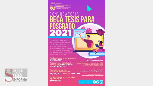 Susana Solis Informa ICTI Chiapas lanza convocatorias para distintos sectores de la población