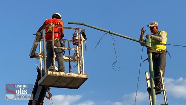 Susana Solis Informa Concluye primera etapa de instalación de luminarias en Real del Bosque