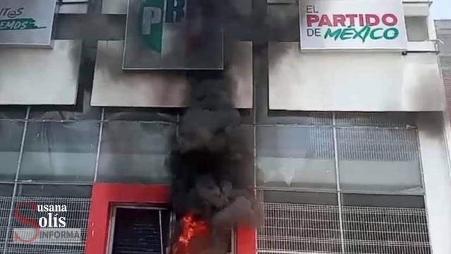 Susana Solis Informa QUEMAN oficinas del PRI en Chiapas; no aceptan candidatura de una mujer