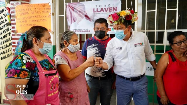 Susana Solis Informa REALIZA Llaven Abarca brigadeo en calles y mercado de Chiapa de Corzo