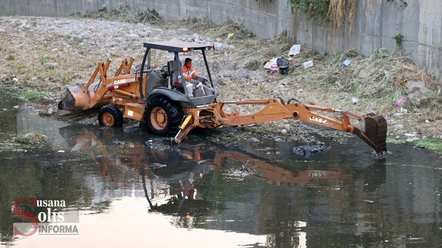 Susana Solis Informa CONTINÚAN trabajos de reducción de riesgos en la cuenca baja del río Sabinal