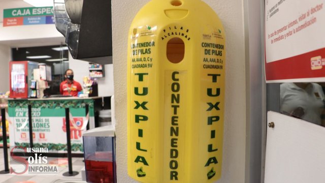 Susana Solis Informa RECOLECTA Oxxo más de 40 mil pilas usadas como parte de campaña de bienestar ecológico para Tuxtla