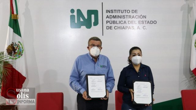Susana Solis Informa Signan convenio de colaboración Ayuntamiento de Tuxtla y el IAP