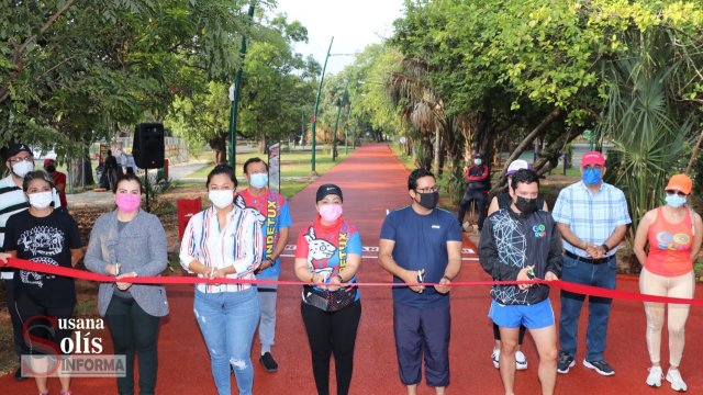 Susana Solis Informa Inaugura alcaldesa de Tuxtla pista rehabilitada de atletismo en Caña Hueca