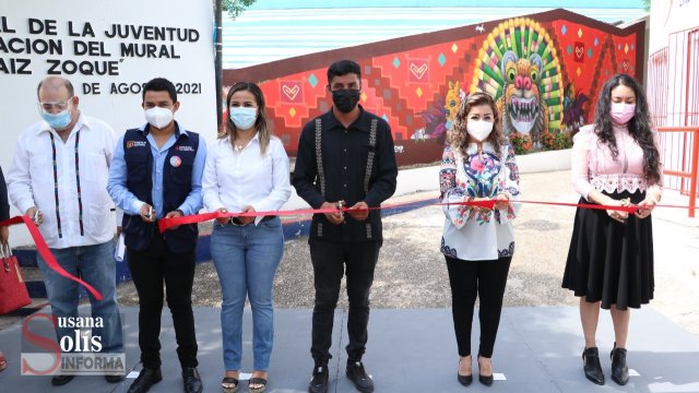 Susana Solis Informa Inauguran mural “Raíz Zoque” con motivo al Día Internacional de las Juventudes