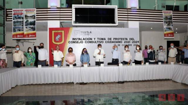 Susana Solis Informa Carlos Morales instala formalmente el Consejo Consultivo Ciudadano 2021-2024 en Tuxtla