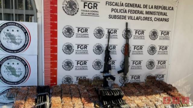 Susana Solis Informa ASEGURAN ocho mil cartuchos y armas en Chiapas