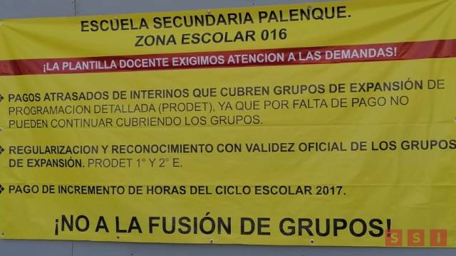 Susana Solis Informa SIGUEN protestas de maestros por falta de pago desde el 2017