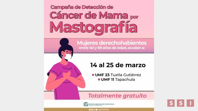 Susana Solis Informa REALIZARÁ IMSS mastografías en Unidad Móvil en Tapachula y Tuxtla