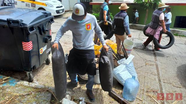 Susana Solis Informa Destaca Secretaría de Salud Municipal avances en retiro de cacharros y llantas de colonias en Tuxtla