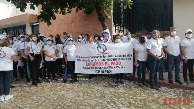 Susana Solis Informa PROTESTAN jubilados y pensionados del IMSS por falta de pagos de cesantía
