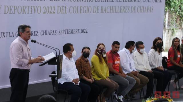 Susana Solis Informa Asiste Carlos Morales como ponente y en la inauguración del Encuentro Estatal Académico, Cultural y Deportivo del COBACH