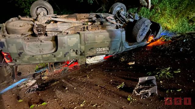 Susana Solis Informa VUELCA vehículo de la SEDENA; hay varios lesionados