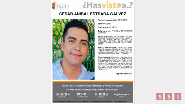 Susana Solis Informa Denuncian ante FGE la desaparición de dos jóvenes en Chiapas