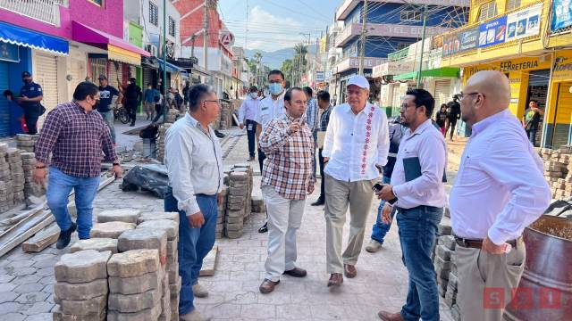 Susana Solis Informa Carlos Morales Supervisó avances de la obra sobre la calle Central al lado Sur de la ciudad