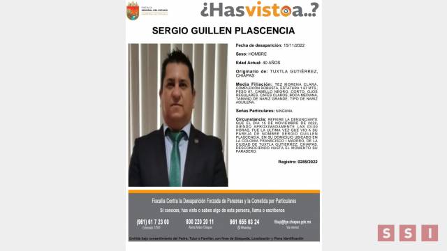 Susana Solis Informa Levantan a arquitecto y FGE emite ficha de búsqueda