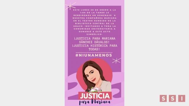 Susana Solis Informa MAÑANA SE CUMPLEN dos años del feminicidio de la Dra. Mariana; el caso sigue sin esclarecerse: Colectivas feministas
