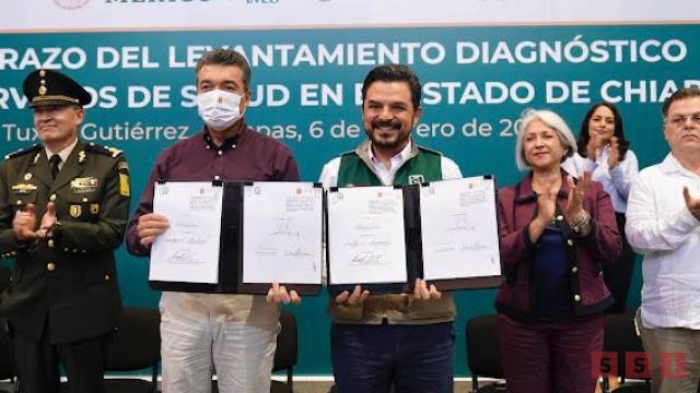 Susana Solis Informa Zoé Robledo y Gobernador Rutilio Escandón dan banderazo del levantamiento diagnóstico de los Servicios de Salud en el estado