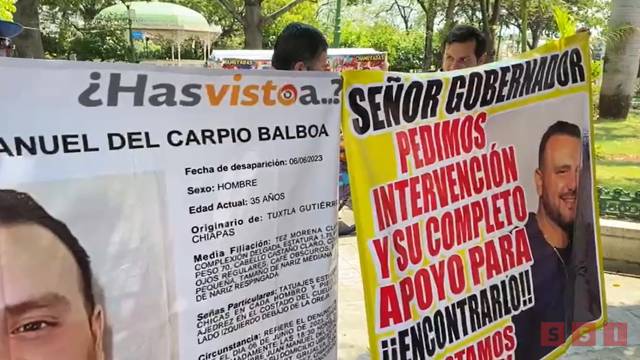 Susana Solis Informa MARCHAN familiares de persona desaparecida en Tuxtla