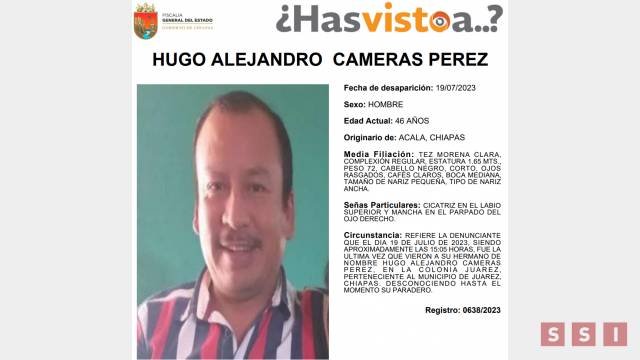 Susana Solis Informa Levantan a ex elemento de la Fiscalía General de Chiapas