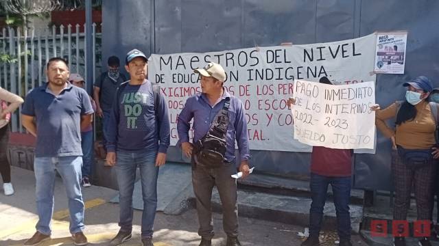 Susana Solis Informa Protestan maestros de Educación Indígena por pagos atrasados de un año