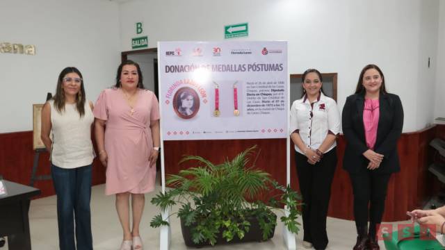 Susana Solis Informa Recibe IEPC Donación de Medallas Póstumas de la Colectiva “Florinda Lazos León