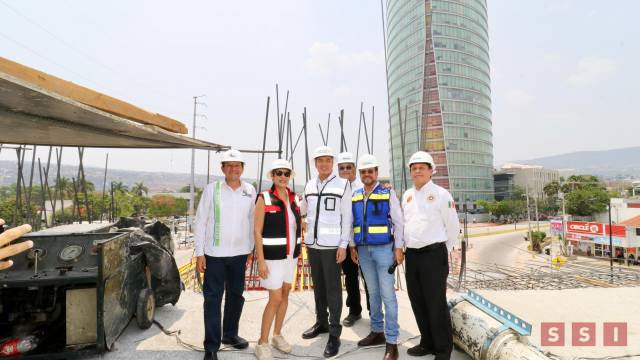 Susana Solis Informa Obra del Paso a Desnivel de la Torre Chiapas lleva un 90 % de avance; Rutilio Escandón lo constata