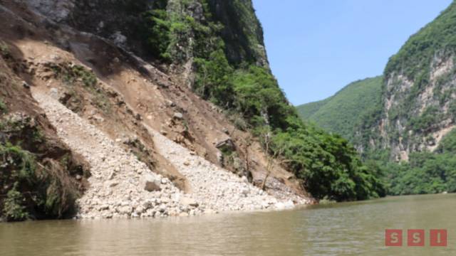 Susana Solis Informa SE DESPRENDEN rocas de las paredes del Cañón del Sumidero