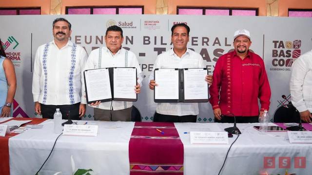 Susana Solis Informa Eduardo Ramírez y Javier May fortalecen lazos entre Chiapas y Tabasco con acuerdo de salud