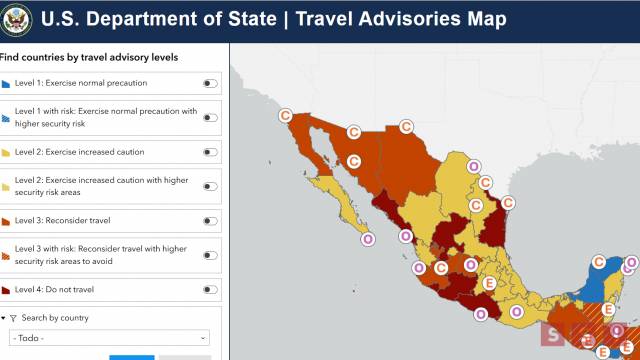 Susana Solis Informa Actualiza EU alerta de viaje a México; pide no visitar seis estados