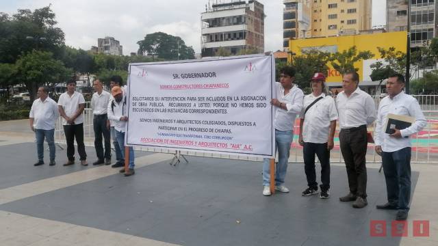 Susana Solis Informa Ingenieros chiapanecos exigen obra pública y transparencia