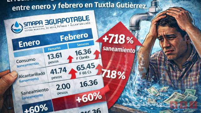 Susana Solis Informa Entre enero y febrero, el recibo del agua aumentó hasta 60 % en Tuxtla Gutiérrez