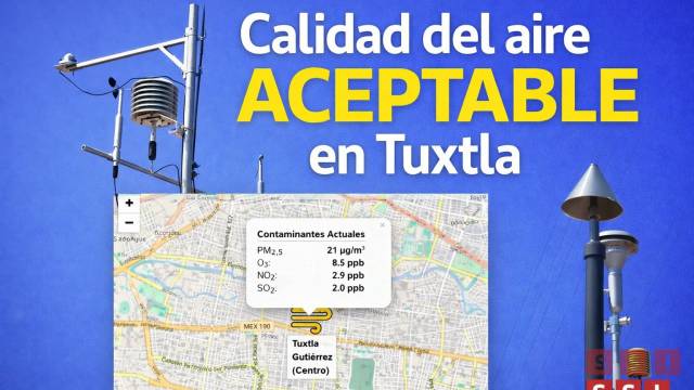 Susana Solis Informa Calidad del aire en Tuxtla Gutiérrez se reporta como aceptable