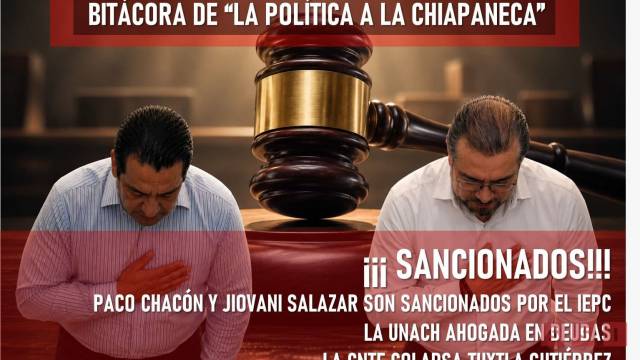 Susana Solis Informa Sanciona el IEPC a Francisco Chacón y a Jiovani Salazar