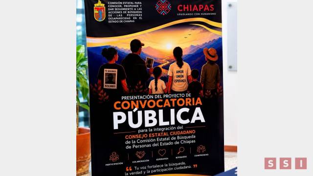 Susana Solis Informa Tras ocho años de espera, impulsan creación del Consejo Estatal para Personas Desaparecidas en Chiapas