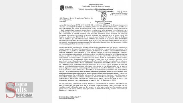 Susana Solis Informa REGRESAN burócratas a trabajar este 1 de octubre