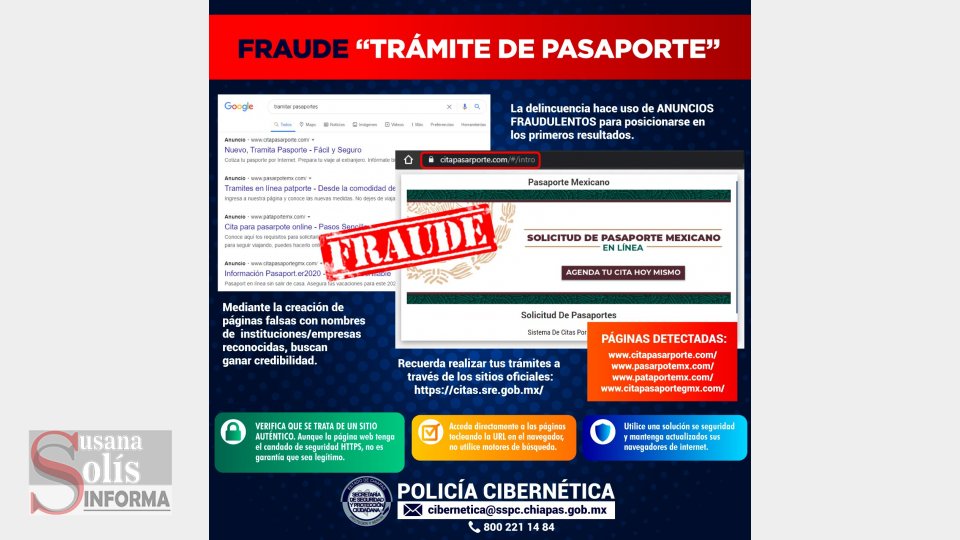 Los delincuentes acuden a la creación de páginas falsas