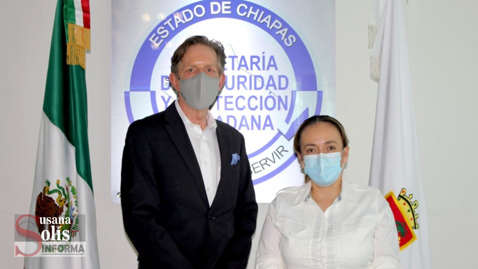 El Coordinador de Programa de Asuntos Antinarcóticos de la Embajada de Estados Unidos visitó las instalaciones de la Secretaría de Seguridad y Protección Ciudadana