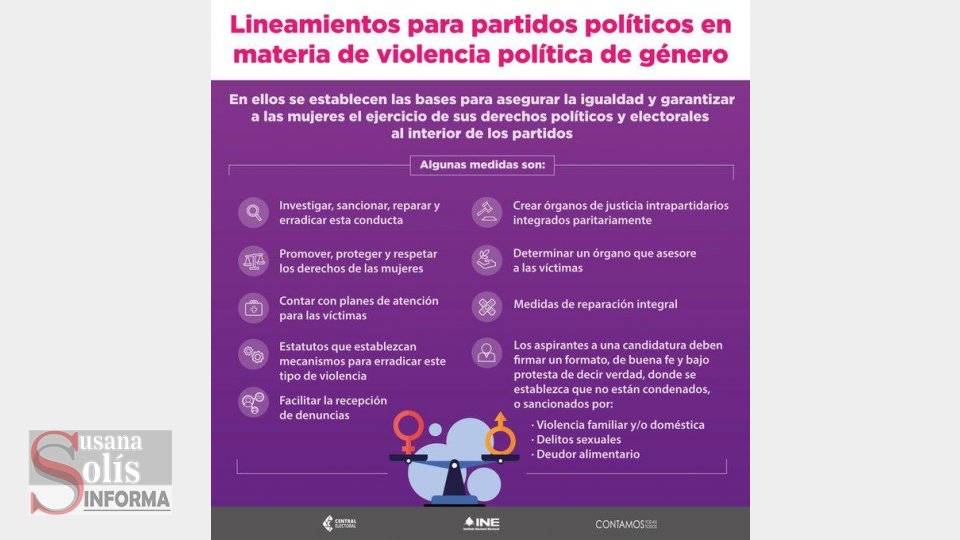 Los los partidos se comprometen a prevenir, atender, sancionar, reparar y erradicar la violencia política contra las mujeres