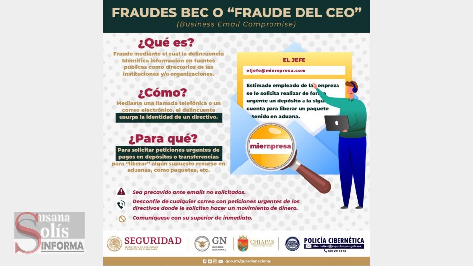 Secretaría de Seguridad se suma a Campaña Nacional Antifraude Cibernético Susana Solis Informa