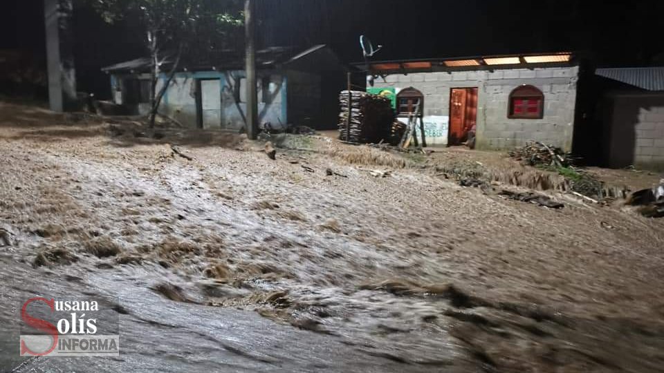 En Pantepec se realizaron acciones de atención, debido al desbordamiento por lluvias del arroyo la Mina