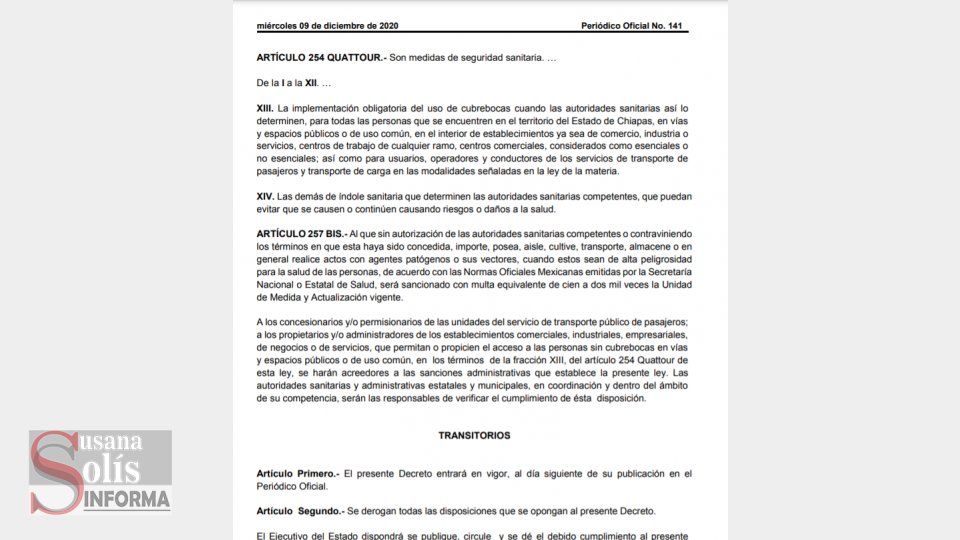 Quien no cumpla la ley alcanzará multas de alcanzarán multas de 8 mil 688 y hasta 86 mil 880 pesos.