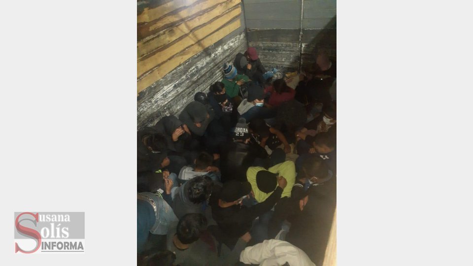 RESCATAN a 76 migrantes que viajaban hacinados Susana Solis Informa