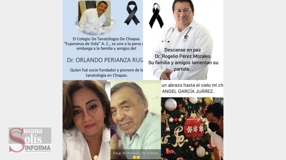 FALLECEN CINCO médicos de COVID en un solo día Susana Solis Informa