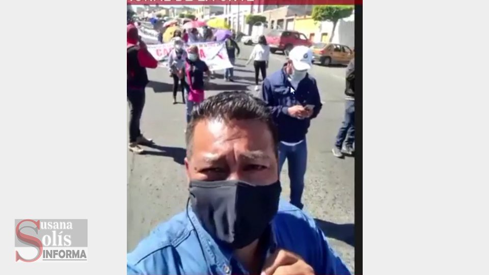 Docentes de Michoacán en caravana motorizada se dirigen a la Ciudad de México