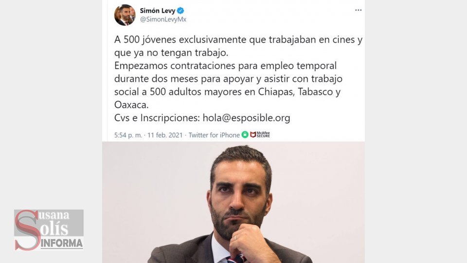 EX funcionario de Turismo ofrece empleo a jóvenes de los cines Susana Solis Informa